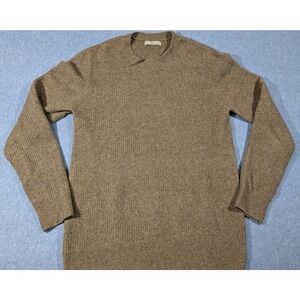 Mango Man Brown Ribbed Crewneck Sweater Mens Small 77036705 Knit Pullover